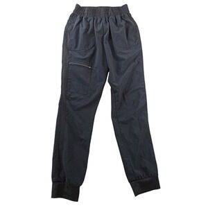 Scrubaid Womens Tapered Fit Four Way Stretch Scrub Pants Black Joggers Size L